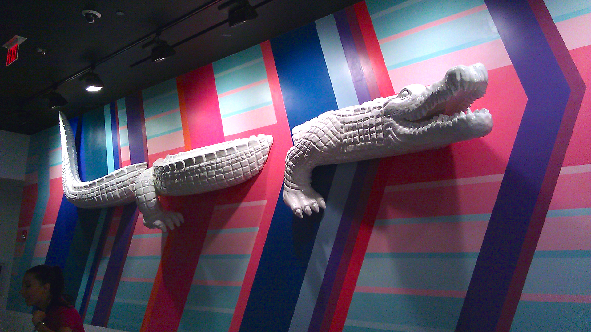 Croc — site-specific sculpture and mural at the Lacoste Flagship Store, Miami Beach, FL